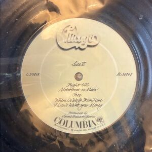 Columbia Blue and Black Vinyl Record Bowl